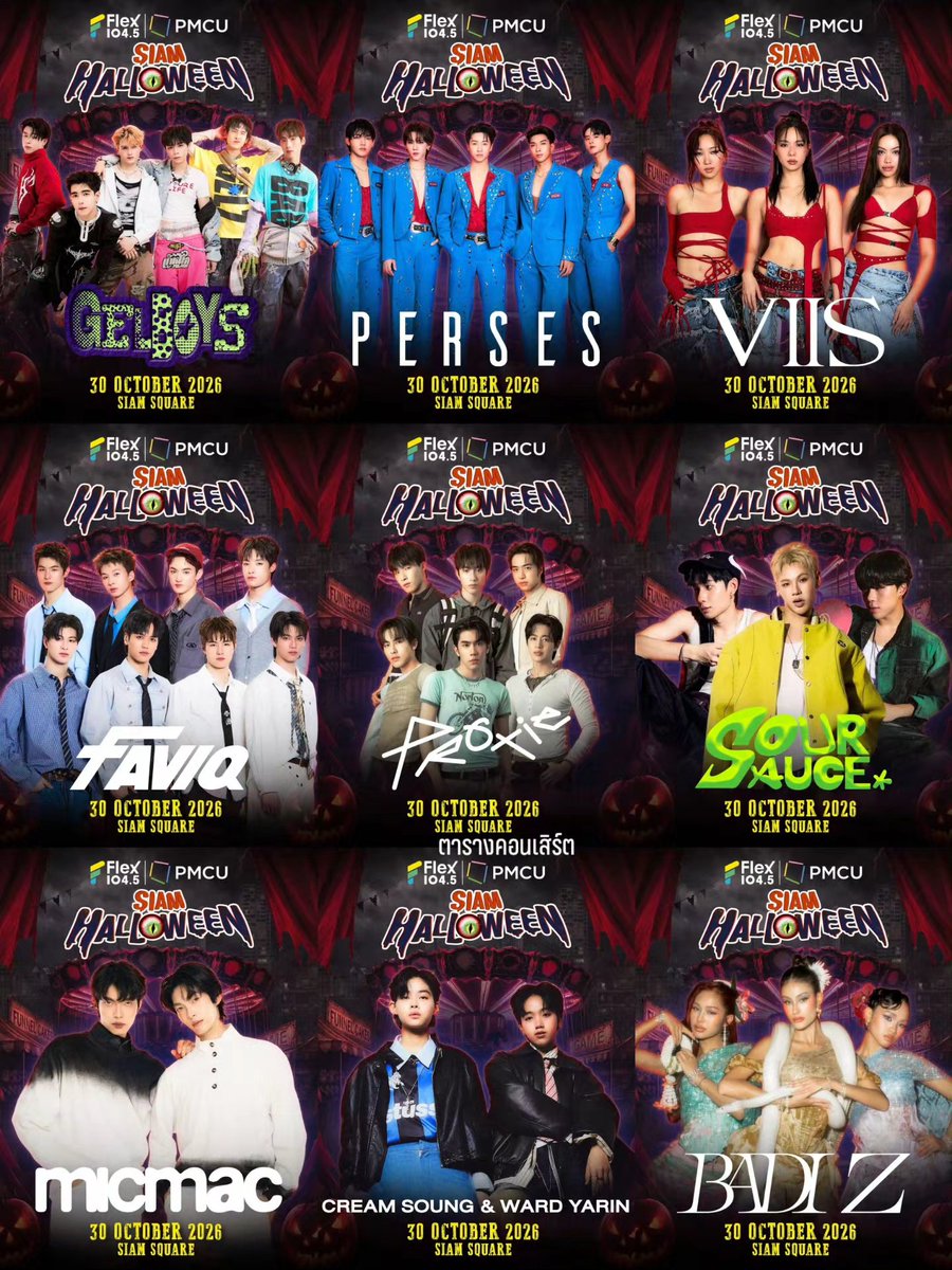 tarang_concert's tweet photo. 👻 เปิดไลน์อัพศิลปินวันที่ 30 ตุลาคม! 🎃
SIAM HALLOWEEN 2O26 👻
เทศกาลดนตรีธีมฮาโลวีนสุดยิ่งใหญ่ใจกลางกรุงเทพฯ

🎤 ฟรีคอนเสิร์ต!  

🗓 30 OCT – 1 NOV 2026
📍 SIAM SQUARE

#SiamHalloween2026 #SiamHalloween #สยามฮาโลวีน
#สยามมีงานฮาโลวีน 
#Flex1045 #PMCU https://t.co/0o2ZWQPui8