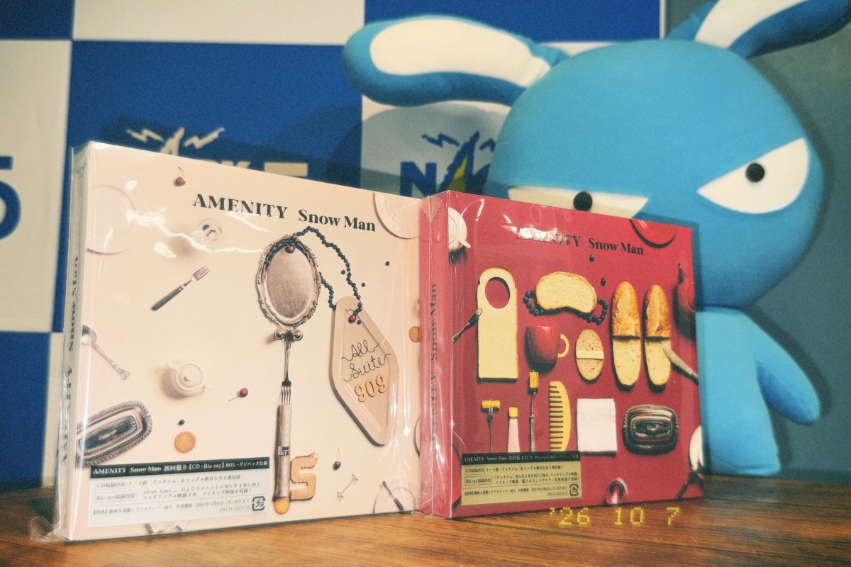 iwamoto795's tweet photo. ⛄️［ ㊗️ 本日発売 ］💛

#SnowMan
6th Album「AMENITY」
リリースおめでとうございます🎉

⋰

サウナ上がりにも、
ととのいタイムにもピッタリ!?🧖‍♂️♨️

⋱

感想はぜひ！
#岩本照のロウリュウしてもいいですか へ📮
https://t.co/mMe1IfcScU

#AMENITY_6thAL #おもてなスノ #岩本照 https://t.co/YjWxIfNrw3
