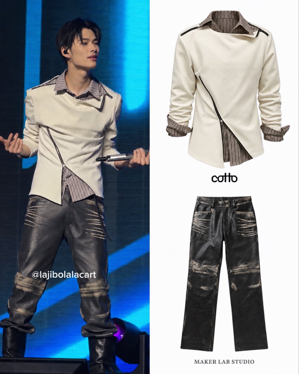 nikistylearch's tweet photo. [261003] #NI_KI
DUNKIN' FUN MEET

[TOP]
• COTTO
Custom-made piece

[BOTTOM]
• MAKER LAB STUDIO
Custom-made pants https://t.co/UBff7hjgAX