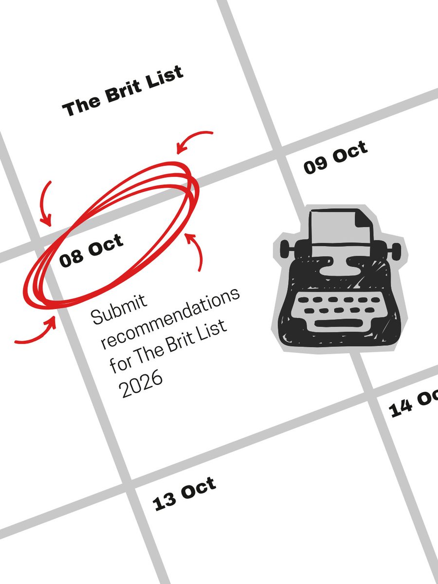 Brit_List's tweet photo. What script stayed with you this year?

Just 1 day remain to recommend the outstanding unproduced scripts and writers that have made an impression across the UK film &amp; TV industry.

Recommendations for The Brit List 2026 close 8 October.

#BritList2026 #TheReveal https://t.co/Z4uOXaQK2C