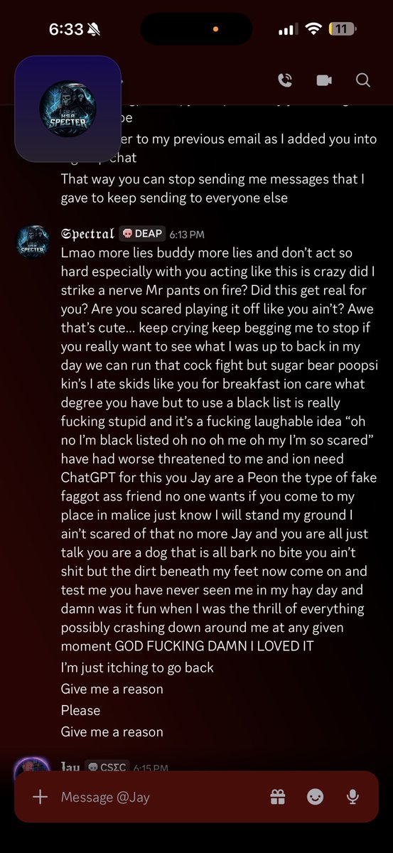 SmurfPosedion's tweet photo. Since you wanna report me &amp; keep me from talking on discord @j2_sec I gotchu &amp; I gotchu treating to come to my house if you got issues with me fucking bitch come to me wait I forgot I blocked you btw if you come anywhere near my house I will call the cops your not allowed here1/2 https://t.co/8U6QFKSV2B