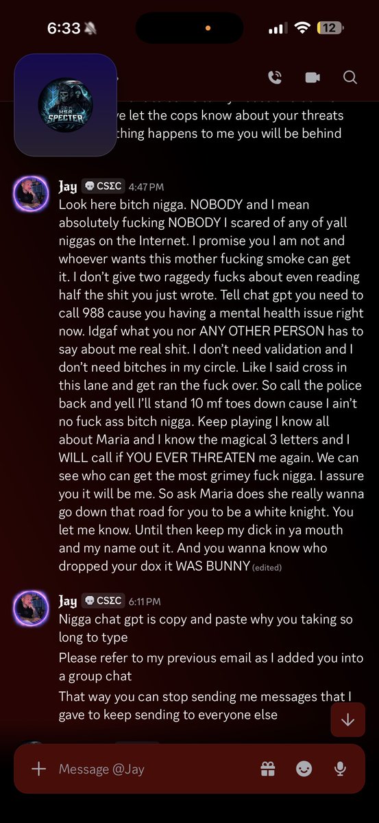 SmurfPosedion's tweet photo. Since you wanna report me &amp; keep me from talking on discord @j2_sec I gotchu &amp; I gotchu treating to come to my house if you got issues with me fucking bitch come to me wait I forgot I blocked you btw if you come anywhere near my house I will call the cops your not allowed here1/2 https://t.co/8U6QFKSV2B