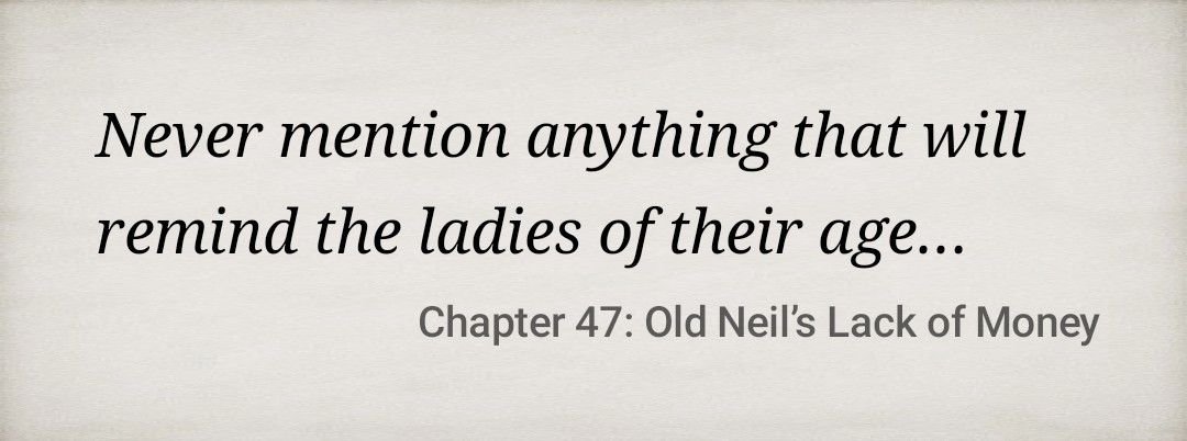 FoolsOracle's tweet photo. #LOTM Quote/Lines #30 

- Klein realized why Mrs.Orianna disliked Old Neil's compliment that she was as beautiful as ten years ago https://t.co/9uZiSiGSTT