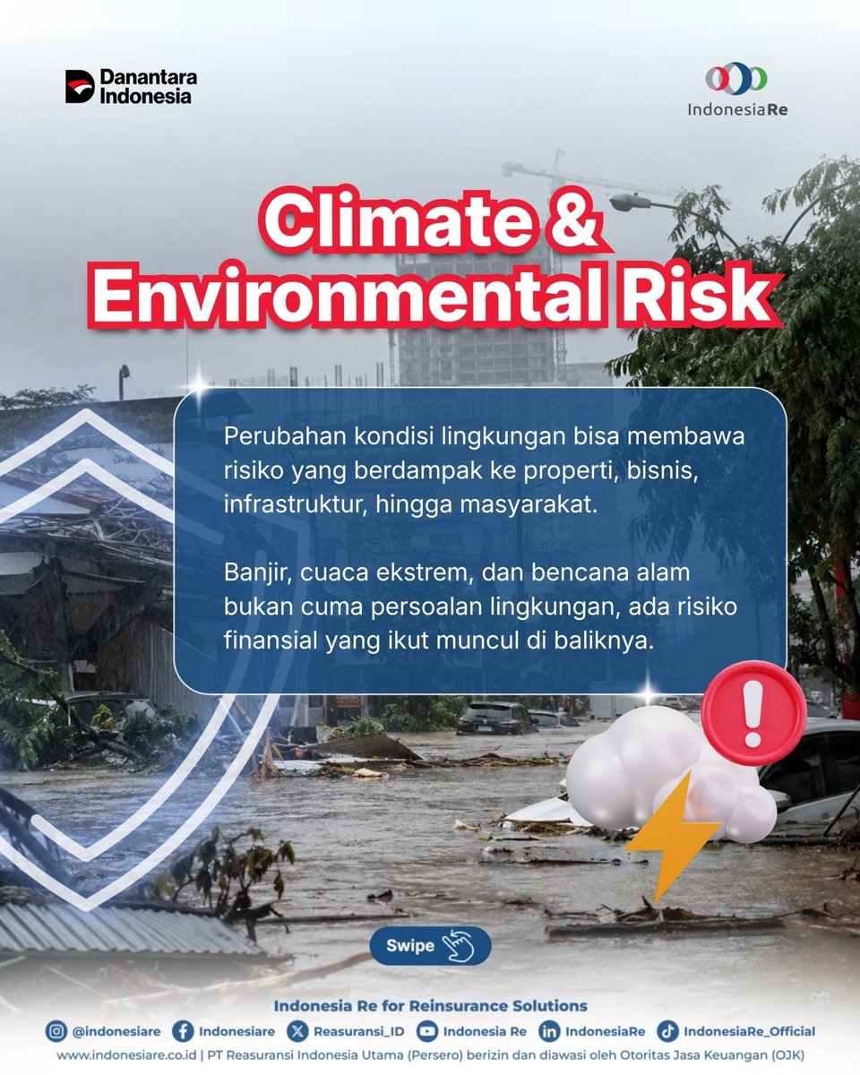 Reasuransi_ID's tweet photo. Dunia terus berubah, dan risiko yang dihadapi industri juga ikut berkembang.

Perkembangan teknologi, perubahan iklim, hingga hadirnya teknologi baru seperti AI membawa peluang sekaligus risiko yang perlu dipahami. https://t.co/XAXcDQPLfc