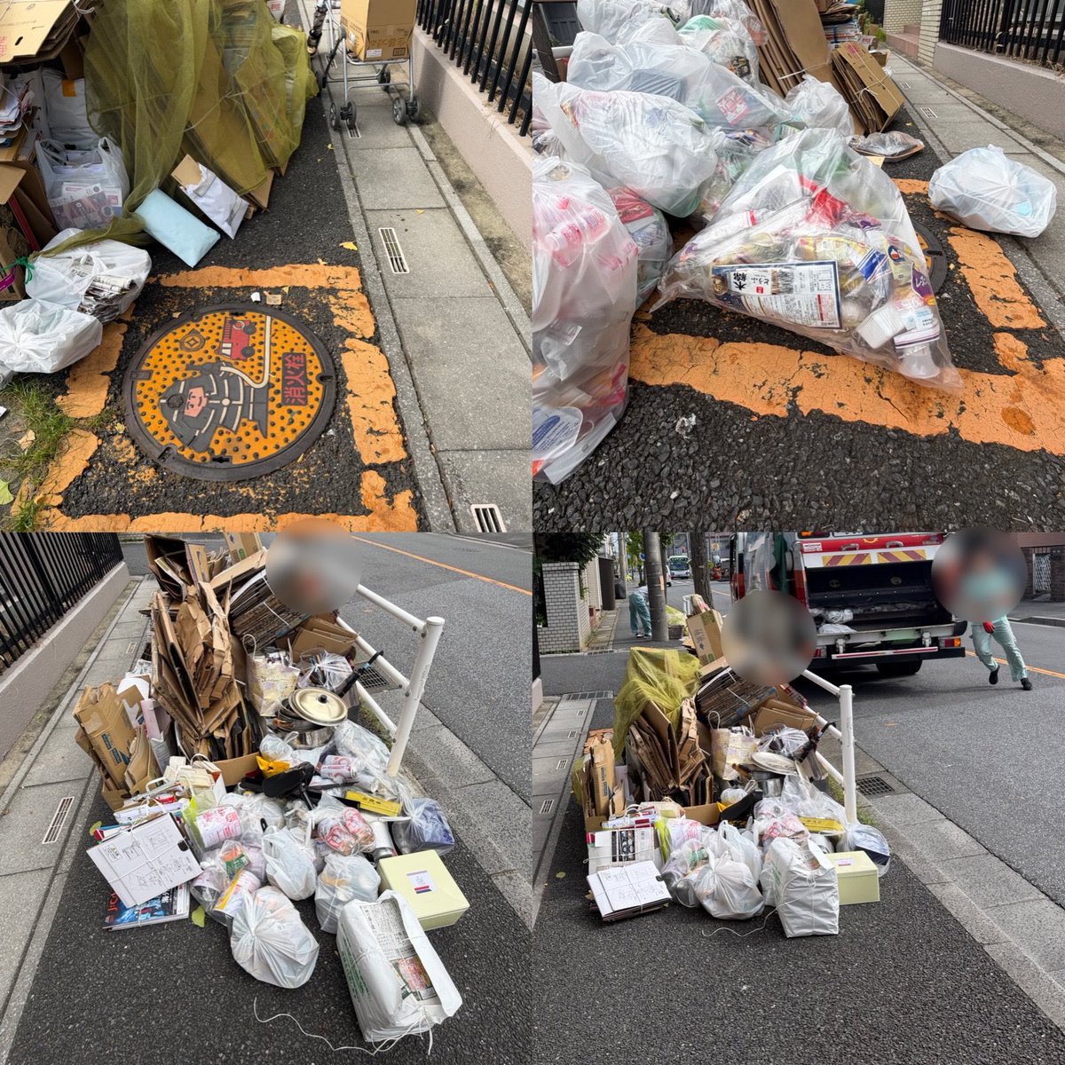 Yuki_Sugaya_'s tweet photo. 川口市内の歩道上にあるごみ集積所において、ごみが歩道側まで広がり、歩行者の通行幅が十分に確保されず、歩行が困難となるほど多くのごみが出されている状況を確認しました。

ごみ出しの曜日は守られており違法性はありませんが、設置されているネットが十分な大きさではなく、すべてのごみを覆うことができていない状況です。

また、シルバーカーを利用する高齢者の方が通行するのも困難な状態となっていたため、安全確保の観点からお声がけを行いました。

近隣住民の方によると、周辺には日本のごみ出しのルールや生活習慣に慣れていない方が多く利用する集積所もあり、さらに深刻な状況が見られるとのことです。

違法性の有無とは別に、ごみの散乱防止および歩行者の安全な通行環境を確保する観点から、ネットの拡充や集積方法の見直しなど、何らかの対策が必要であると考えます。

現地の状況については関係機関にも情報共有を行いました。

本日は町会長がご不在であったため、後日改めて伺い現状を共有するとともに、改善に向けた対策について提案したいと考えています。