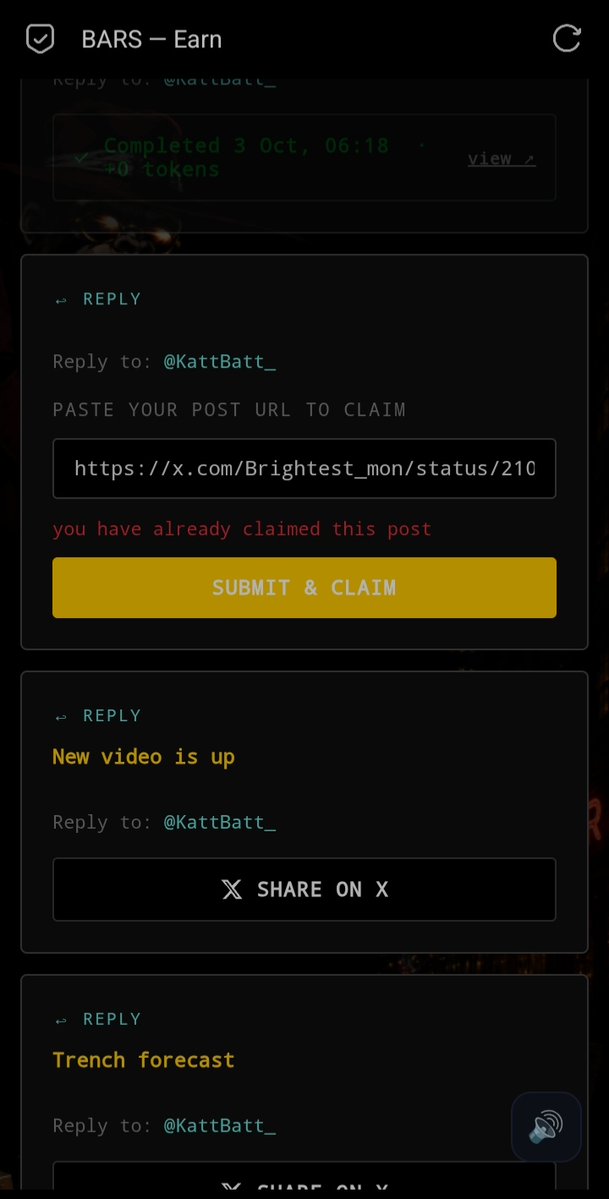 Brightest_mon's tweet photo. @BARSdev @BARSdev please I have been getting issues like this even when I haven't claimed any of the post
Please help look into it https://t.co/HA7HDEzoBg