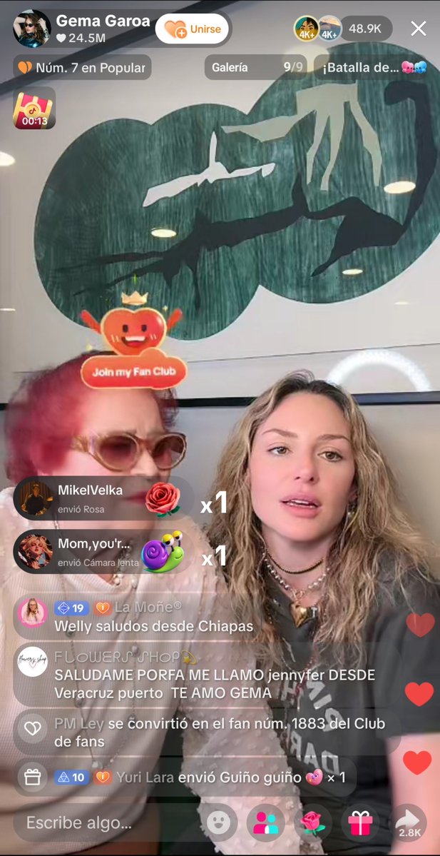 JustMeTuit's tweet photo. WEEEY 49k espectadores en tik tok 
Casi 15k en IG SIMULTANEAMENTE sumando asi 75k espectadores en su 1er live 
30millones de taps 
GEMA YA GANÓ el comentario más popular del live 
MILES DE REGALOS ($) en tiktok
MILES DE COMENTARIOS D PURO AMOR #GemaGaroa tu ya ganaste @garoagema https://t.co/a1yX9KZorx