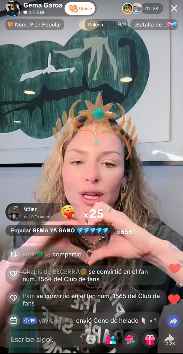 JustMeTuit's tweet photo. WEEEY 49k espectadores en tik tok 
Casi 15k en IG SIMULTANEAMENTE sumando asi 75k espectadores en su 1er live 
30millones de taps 
GEMA YA GANÓ el comentario más popular del live 
MILES DE REGALOS ($) en tiktok
MILES DE COMENTARIOS D PURO AMOR #GemaGaroa tu ya ganaste @garoagema https://t.co/a1yX9KZorx