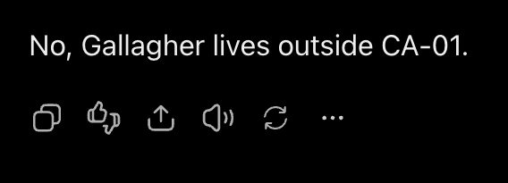 Kilronan49's tweet photo. @J_Gallagher4CA Hey ChatGPT, does Congressman Gallagher live in the CA-01 congressional district where he is running? https://t.co/47j98ANnTf
