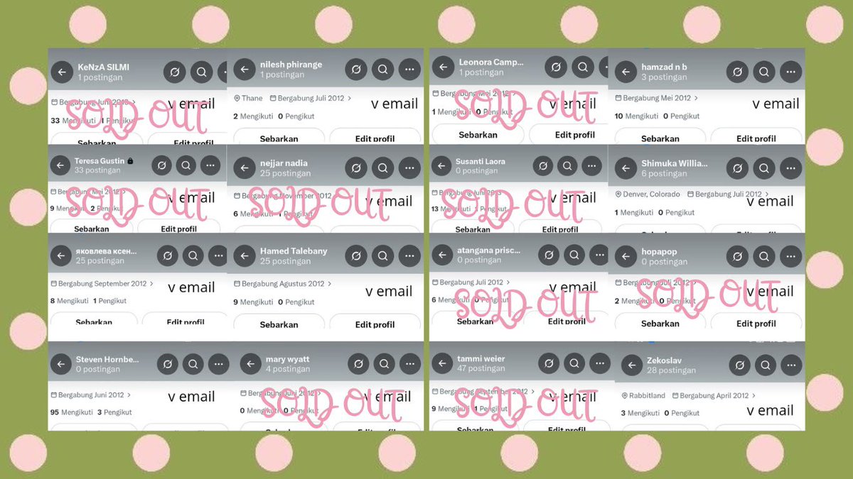 tinyblorms's tweet photo. @726H6 banyaaaks nie murceeee 

‘⅋── harga kosongan &amp; inact :

𔘓 v-email tahun 26 : 10k
𔘓 v-email tahun lama : 15k
𔘓 verif all tahun 26 : 14k

𐙚 contact ke sini yaa : ☎️ https://t.co/hJVdmTrRcz https://t.co/XEHxPGfWa7