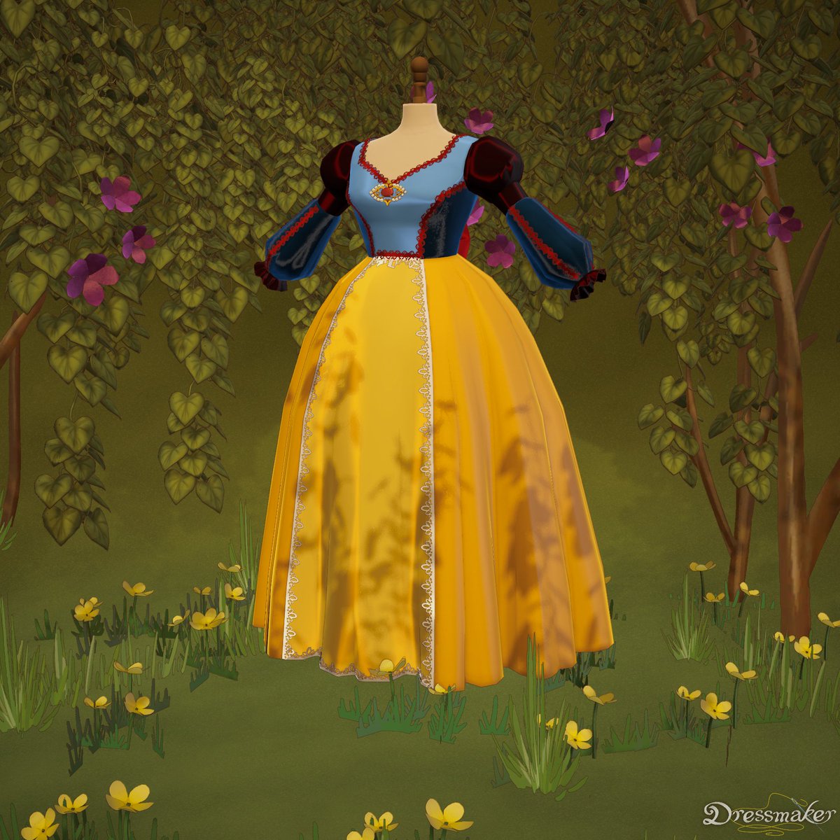 freeshfoxfries's tweet photo. I just got the #Dressmakergame and I made a Snow White gown and I feel myself healing an inner child https://t.co/ATq9WrvS4C