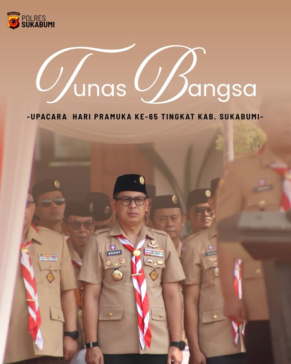 polsekprkda_smi's tweet photo. Semangat Pramuka, Semangat Mengabdi ๐ฎ๐ฉ
Kapolres Sukabumi bersama Forkopimda Kabupaten Sukabumi menghadiri Upacara Peringatan Hari Pramuka ke-65.
@divisihumaspolri @humaspoldajabar @polisi_indonesia
#pramuka #sukabumi #polressukabumi #fyp foryou https://t.co/KTkHS9DTqS