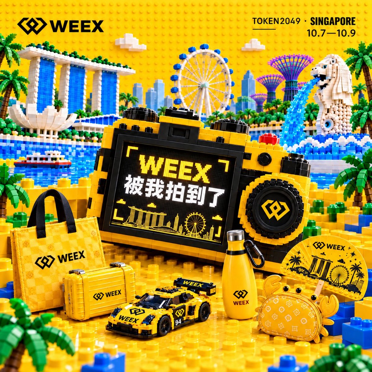 WeexCn's tweet photo. 币圈摄影师集合，WEEX 申请进入你的 TOKEN2049 相册 📸

WEEX 展位、现场标识、拿到的周边，或你与 WEEX 的合影，都能拍！

转发本帖，评论区晒出你亲自拍摄的照片，并带上 #WEEX被我拍到了，即可参与。

📅 投稿时间：10月7–9日（UTC+8）
🎁 从符合要求的投稿用户中随机抽5人，每人20 ethereum:0xdac17f958d2ee523a2206206994597c13d831ec7 

这次，WEEX 的现场由你来记录。

#WEEX #TOKEN2049