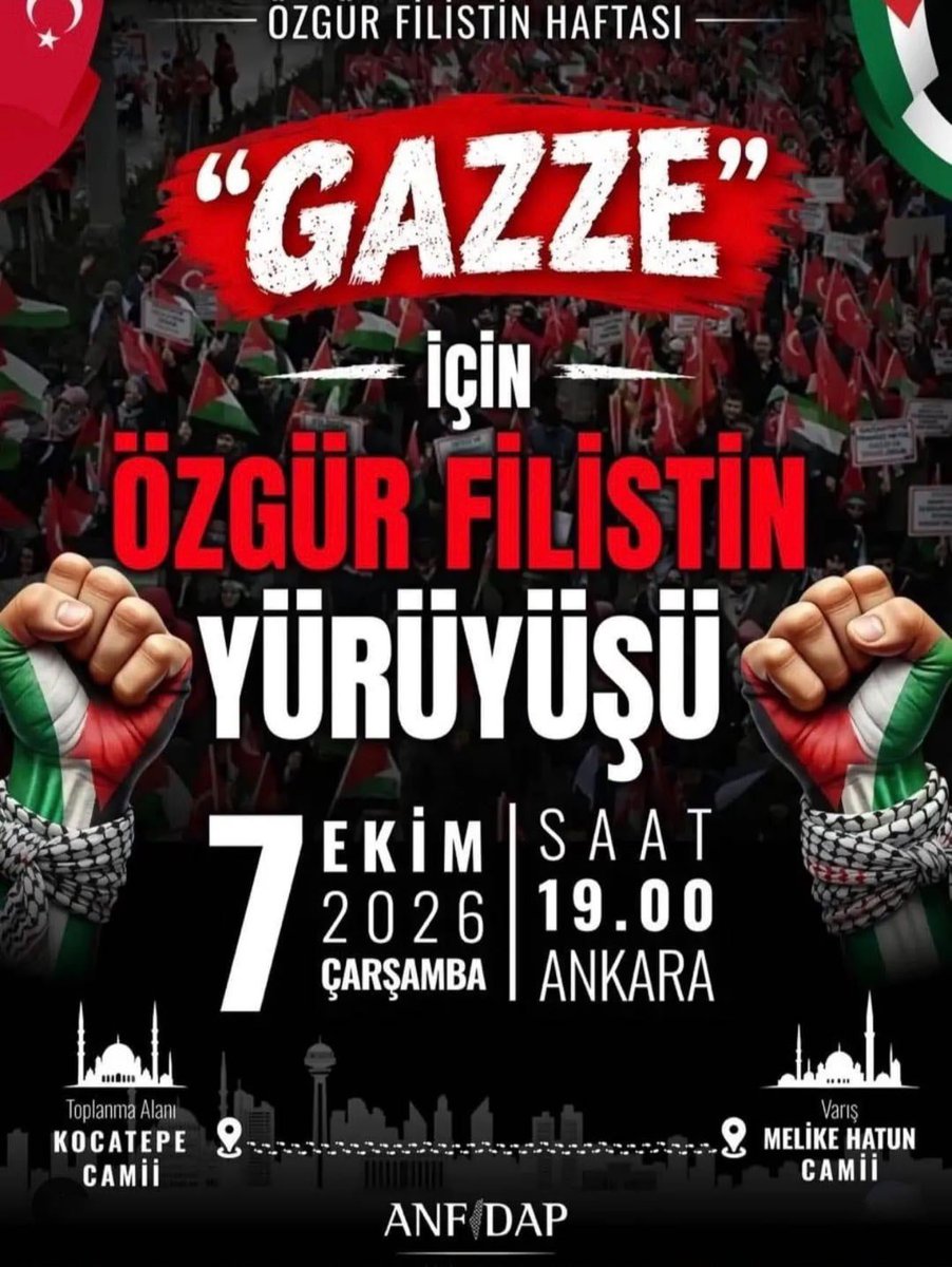 SeydaMFKonyevi's tweet photo. ANKARA GAZZE İÇİN YÜRÜYOR.  
Gazze için asil bir yürüyüş, asil insanlara daha çok yakışıyor.  

#Gaza #GazaGenocide‌ 
#IsraelIsATerroristState #FreePalestine #Gazze  #فلسطين_حرة  #October7 #غزة #GazaNeedsHelp https://t.co/fPxXIoXHfo