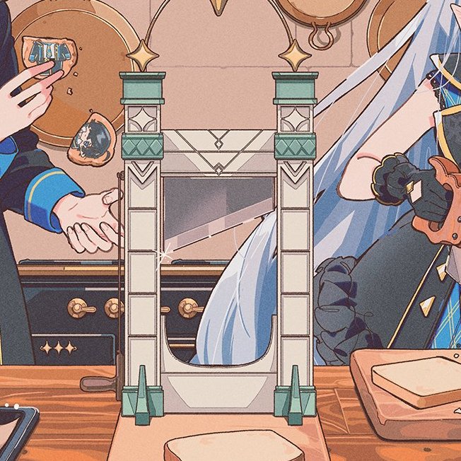 vansutoria's tweet photo. キッチンにギロチン置くな😇 https://t.co/KWhtMXhtKy