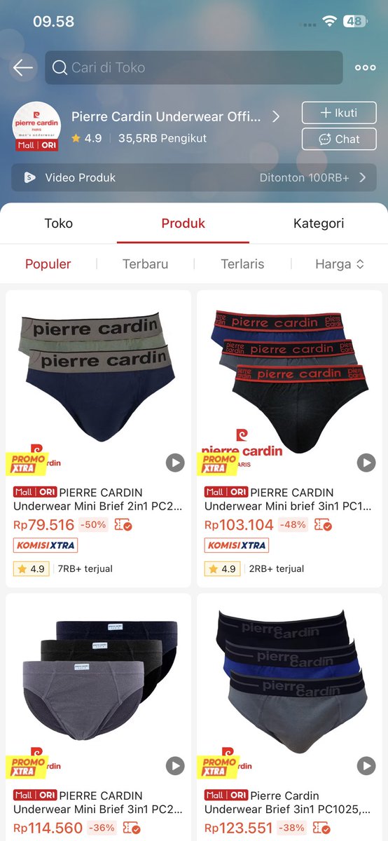 shopee_buddy's tweet photo. CELANA DALAM COWOK TERNYAMAN✨

Kalau urusan celana dalam buat dipakai daily,  5 brand ini paling nyaman menurut aku 👇
1. Pierre Cardin
2. GT Man
3. Durban
4. Nosile
5. Flyman

Nyaman, adem &amp; enak diapakai seharian.
Kalau versi kalian, brand apa tang paling nyaman ?👀 https://t.co/u6yBVlqpj4