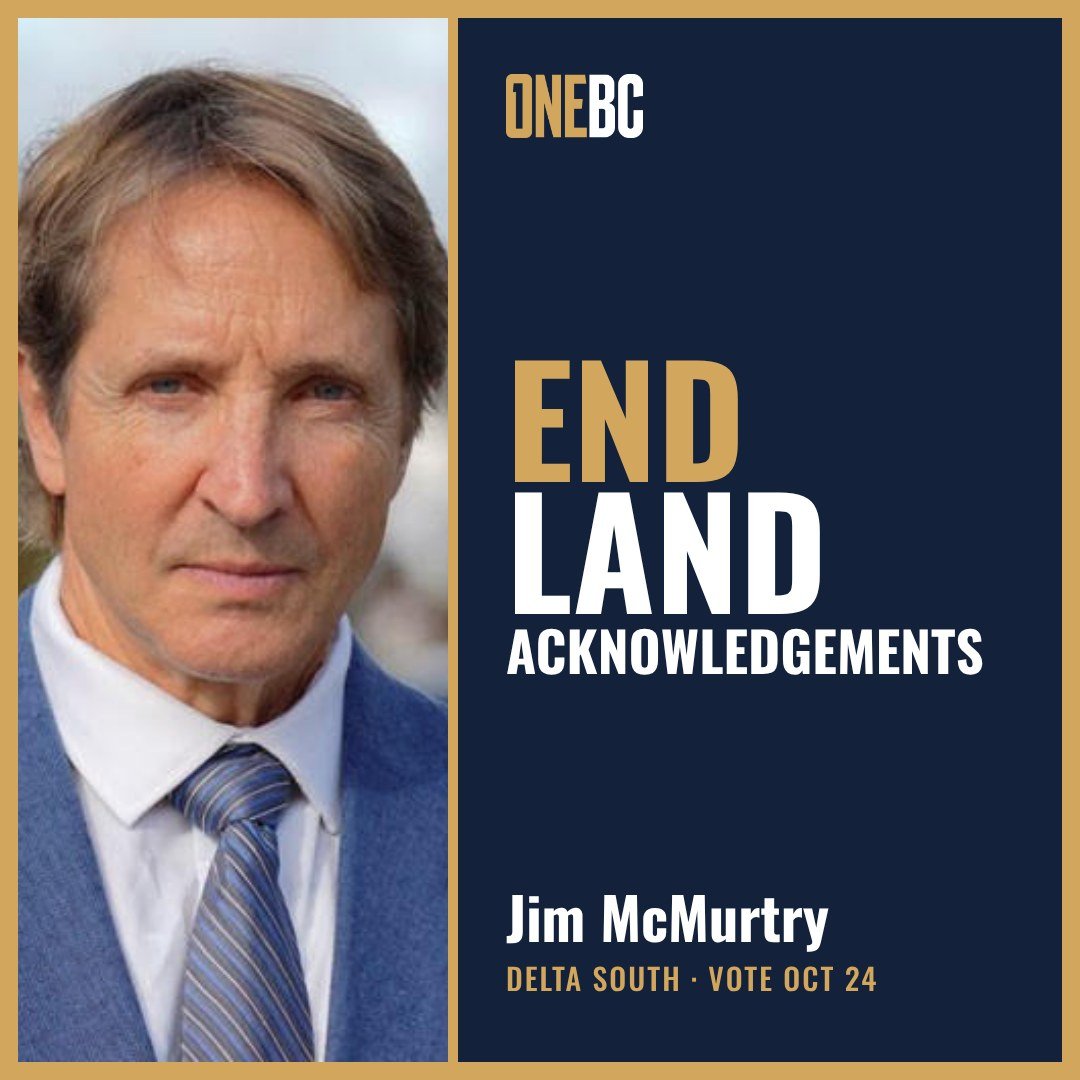 JimMcMurtry01's tweet photo. Thank you, Delta! 🙏 What a week.

One more to go: Delta South votes Saturday, Oct 24.

End land acknowledgements. Vote OneBC.

#DeltaBC #bcpoli https://t.co/TAAtMvfBCZ