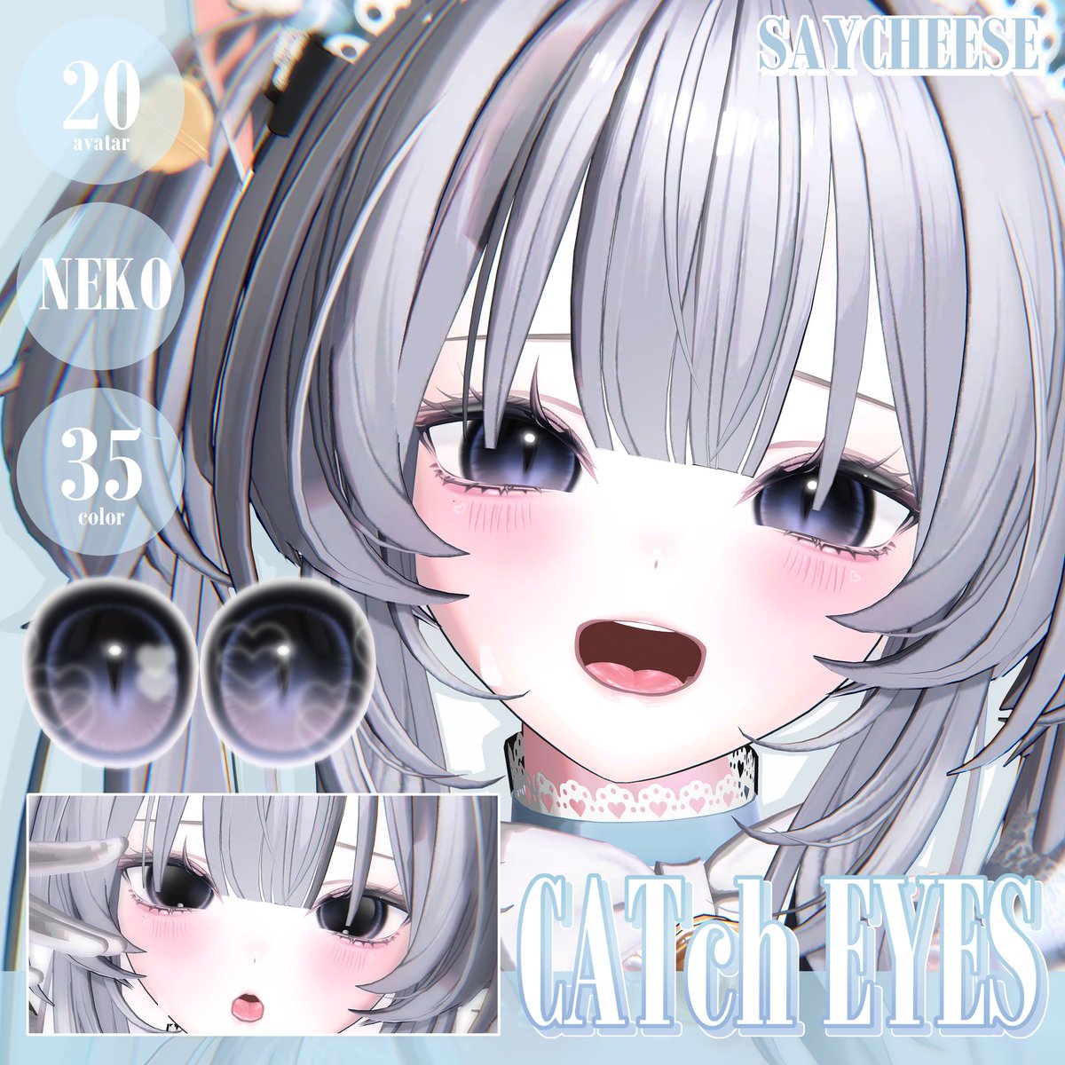 skiyakisukii's tweet photo. ✦ 【 ２０ アバター対応 】CATch ! Eyes texture ✦

近づくとびっくりした猫みたいに瞳孔が大きくなる魔法のアイテクがリリースされ���した！
VRchatでみんなの猫になってみましょ！

⋱⋰ ⋱⋰ ⋱⋰ ⋱⋰ ⋱⋰ ⋱⋰⋱⋰ ⋱⋰ ⋱⋰

Follow ( @skiyakisukii ) + RT 2名様にFullをプレゼントいたします。

BOOTHのスキ100ごとに当選者1名追加ー！  
当選日 10. 9日

 ⋱⋰ ⋱⋰ ⋱⋰ ⋱⋰ ⋱⋰ ⋱⋰ ⋱⋰⋱⋰ ⋱⋰

✦ 発売記念セール ︎ ˚｡⋆        
2026. 10. 6 - 10. 7 （1日限定！）
Full 1800円 > 600円

2026. 10. 09 ~ 10. 12 
Full 1800円 > 800円 
単品 500円 > 400円

⋱⋰ ⋱⋰ ⋱⋰ ⋱⋰ ⋱⋰ ⋱⋰ ⋱⋰⋱⋰ ⋱⋰

✦ Booth link https://t.co/L9L56t3XAA

#SayCheese #SayUgiUgi #VRchat