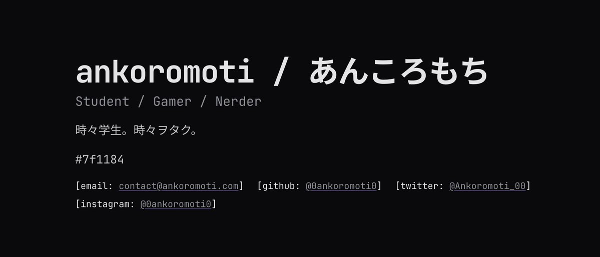 4nk_mao's tweet photo. 気分で変えまくる俺のサイト
リニューアル
https://t.co/3Dvu0c3urH https://t.co/TywJ6ylXkM