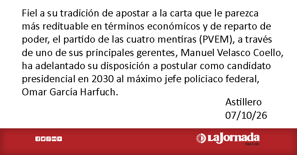 JornadaSanLuis's tweet photo. #Astillero ¡Pedro Omar Infante vive!
#Columna de @julioastillero
https://t.co/lSefd5lifL https://t.co/pRNiqJTTkw