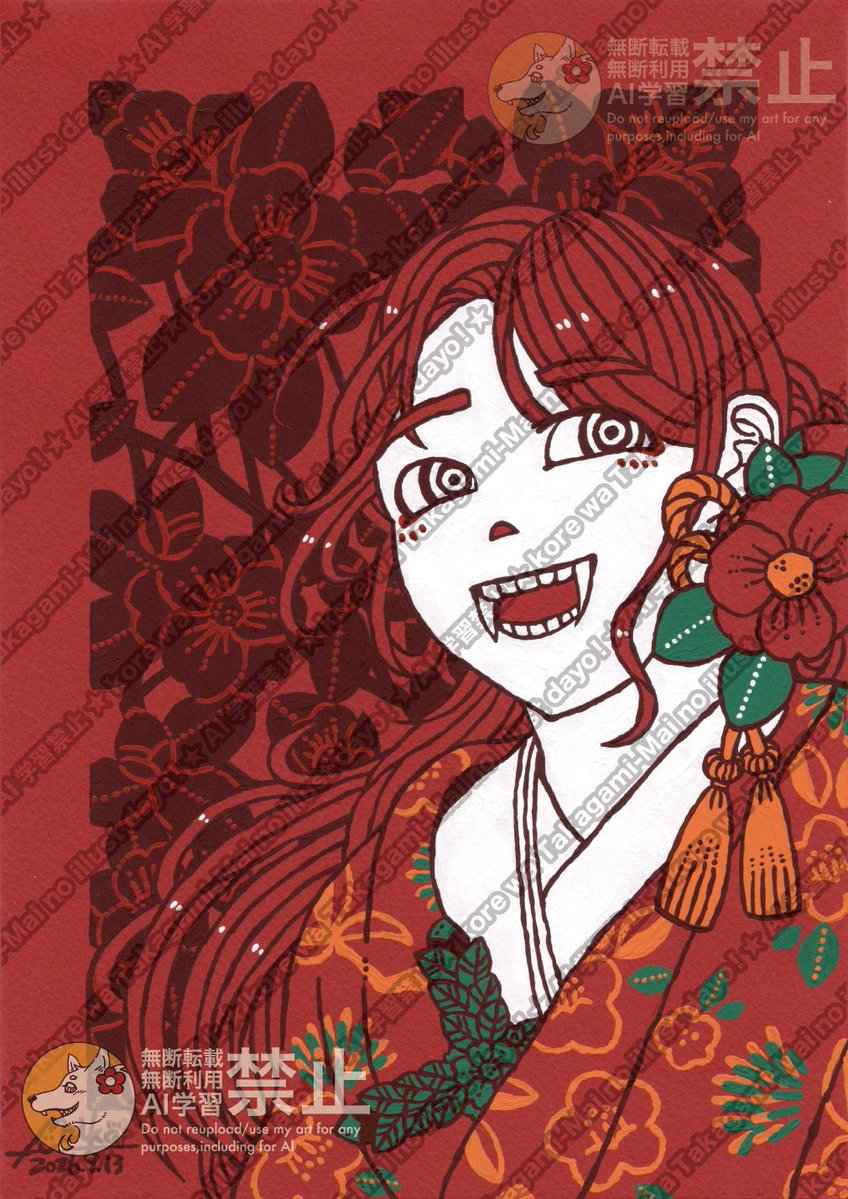 ohkami_m's tweet photo. わたしの絵だよ～
今回の絵は、アーツアンドクラフツ展の影響をめちゃめちゃ受けてます……(わかりやすい)
#企��展 #VAMPIRISM #吸血鬼 https://t.co/CewYsK49zw