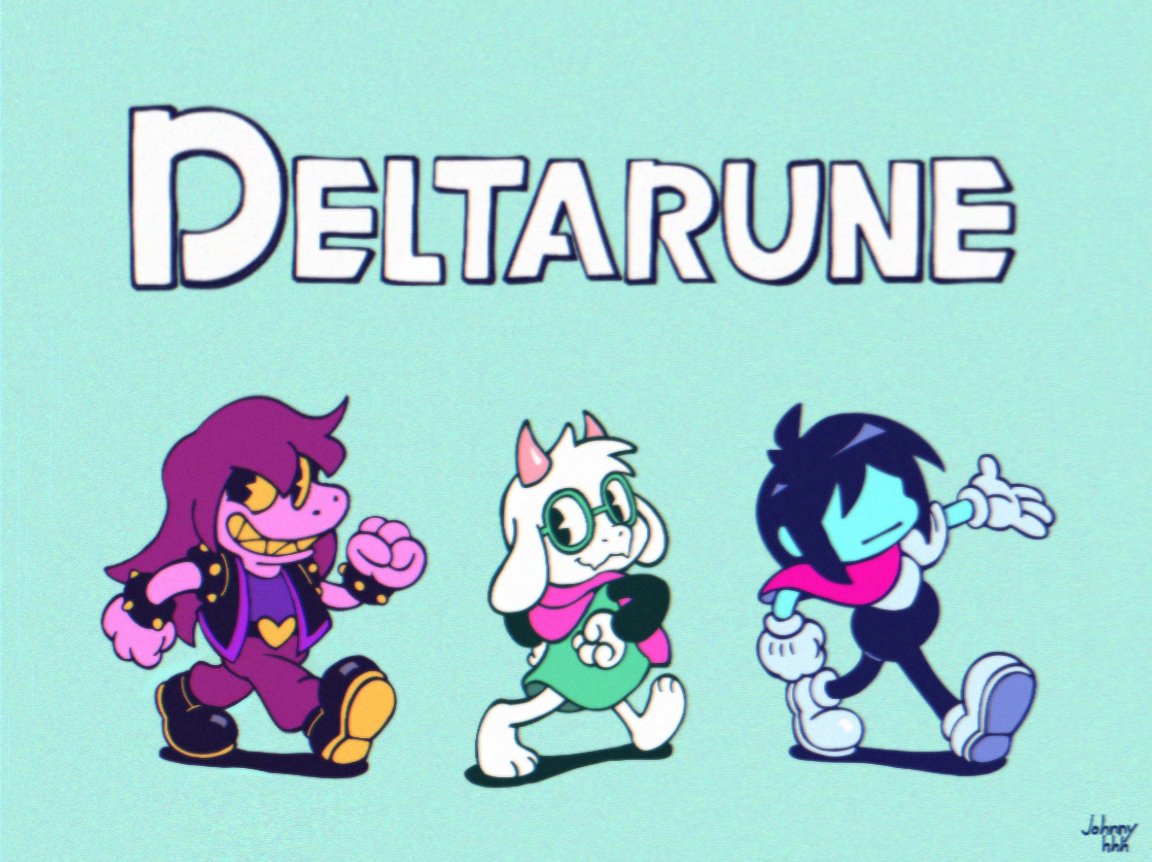 Johnnyhhh246's tweet photo. Here’s a silly old drawing I made before.

#deltarune #cuphead
（If you like it, check out my other works please😢） https://t.co/I4c7eggC03