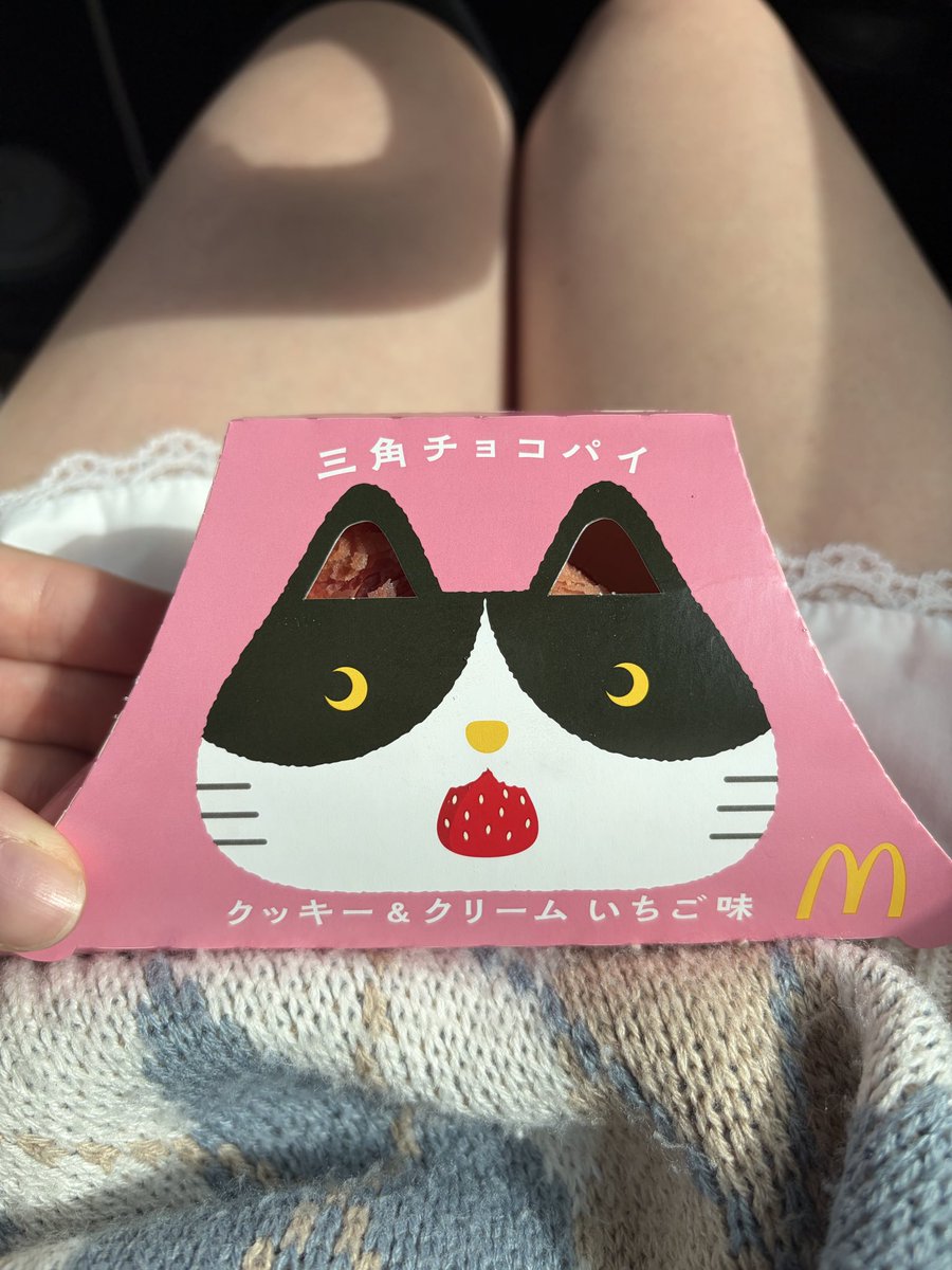 melt_mashiro's tweet photo. 朝からマックいって三角チョコパイ食べた！
美味しいすぎたෆ˚*
みなさま食べましょう✨️ https://t.co/8lVN0qkBcA