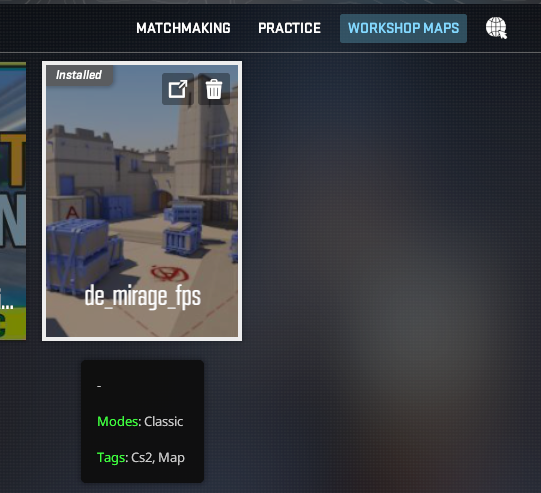 MaximsTweets's tweet photo. A small detail from last CS2 update that wasn't spelled out in the patch notes, but Workshop maps downloaded from community servers now appear under Workshop Maps as well even if you never subscribed to them. And it still offers the option to remove the downloaded files from there.

They could already stay on disk after you left the server, so the useful change is making those downloads visible and manageable directly through the game