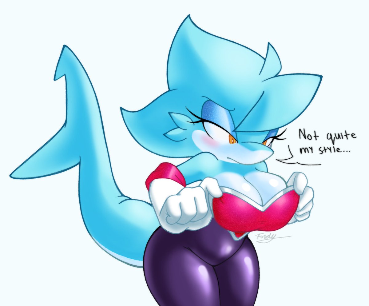 Furdman02's tweet photo. Maya tries on a familiar outfit... 🦈🦇 https://t.co/Xbw0tDVmzv