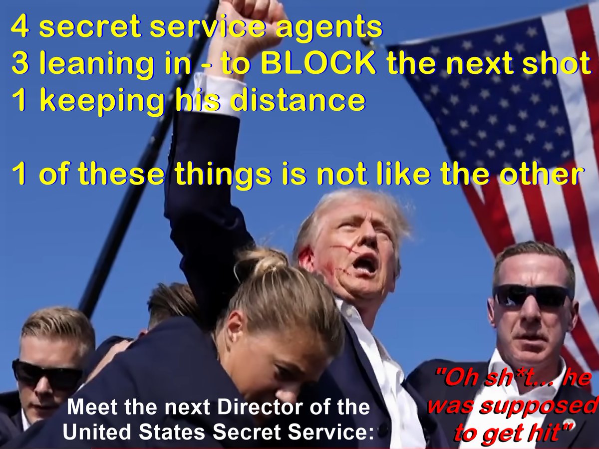 Real2Witnesses's tweet photo. There is ALWAYS sedition being waged against the American Republic, it has NEVER stopped. As long as the Trump aides carry iPhones, ALL their conversations are being monitored and tapped by officials that do NOT listen to and do NOT answer to the Trump Administration. These “ROGUE AGENTS” are tasked with DISMANTLING the Trump administration and their agenda and getting AHEAD of their plans - by LISTENING to all the conversations that happen outside the crisis or war rooms.

The White House is “an OPEN BOOK” to the deep state operatives. The officials like to ‘PRETEND’ that it is “all secure” and that there are “no leaks” - but ‘reality’ testifies against them. There are ALWAYS leaks happening. Not all leaks make it to the weaponized propaganda outlets.

Nothing that the President says NEAR his iPhone is “a secret” to these paid operatives. The White House command center should be swept for ‘bugs’ DAILY. EVERY room where highly sensitive conversations take place should be checked. But as long as officials loyal to the Trump Administration and loyal to the Good of America carry these “devices” on their person, the White House is “an OPEN BOOK”. We are NOT going to pretend that the White House is secure.

We do not trust the MAJORITY of secret service agents. They are in ‘secret SERVICE’ - to both the President AND their true bosses, the deep state officials. There is nothing men WON’T do in these times in order to protect their wife and their children. Even those in the secret service will sell-out the president ‘in a HEARTBEAT’! - to protect their family.  This is HOW “the system” has run with EVERY President in the past. This is how it works. This is how JFK was able to be assassinated – although in that case, the CIA was EXTENSIVELY monitoring Oswald right up until the time when he ‘allegedly’ unalived JFK. Kennedy’s assassination paved the way for the deep state to exercise PERMANENT changes in how the Commander-in-chief was to be “protected”. Further protocols and control over America’s future Presidents were then put into place.

The ‘BIG BLIND SPOT’ in the system, is that individual U.S. Secret Service agents assigned to protect political figures, do not have their OWN taxpayer-funded family security details for their wives and children, as part of the job. And as a result, it is incredibly easy for the deep state to threaten their families - in order to get them to make SURGICAL “security concessions”, even while serving on the President’s Detail. See “Butler assassination attempt” for the details. After that attempt, even MORE “changes” were made to ‘secure the President’.

There is nothing SECURE about Trump’s Presidency - apart from daily Divine Interventions. In the past, when the CIA rogue agents and the rogue pentagon officials wanted to get rid of a President, they and their institutions had no trouble doing so. “THEY run the show!” - in their opinion, while Presidents come and go.

It is interesting to note that in September 2001, Sean Curran joined the United States Secret Service as a special agent in its Newark field office. He was recognized as the Secret Service's special agent of the year in 2007. Curran was added to President Barack Obama's security detail in 2008. In 2014, he was transferred to the Secret Service's dignitary-protection division. Curran was appointed as the assistant to the special agent in charge of the Secret Service's Washington field office in 2016. His work included managing the Secret Service's response to events leading up to the 2016 presidential election. Curran became a deputy supervisor on Trump’s detail. In 2018, he was appointed the assistant special agent-in-charge of the presidential-protective division. Curran was present with Trump after a would-be assassin attempted to unalive the President in Butler, Pennsylvania - in July, 2024. Curran became the deputy special agent-in-charge of the Presidential Protective Detail in December. He became the Director of the United States Secret Service in January, 2025. One does not get that close to the President and get ‘raised up’ that high in Washington consistently in one field, UNLESS they are either “chosen by God”, or they are being rewarded for making many “compromises”.

God is ALWAYS in Command. God ‘allowed’ that assassination attempt to UNIFY the nation and Make America Stronger in the Process. As long as God CONTINUES to Uphold and Defend President Trump, He is ‘Safe’ from being unalived.

Disclaimer: Professional and Credible Analysis that absolutely OBLITERATES the deep state infiltration operation that is currently underway in the White House… “ALLEGEDLY”.

Image text: 4 secret service agents
3 leaning in - to BLOCK the next shot
1 keeping his distance
1 of these things is not like the other
Meet the next Director of the United States Secret Service: "Oh sh*t... he was supposed to get hit" (- text beside Sean M. Curran)