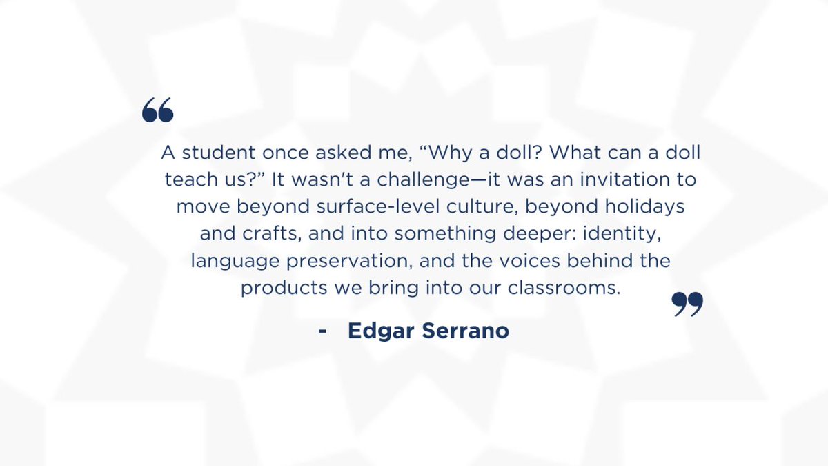 actfl's tweet photo. In the latest issue of TLE Edgar Serrano explores what the Lele doll can teach us about language, identity, and cultural preservation—and how educators can center Otomí voices in the world language classroom.

🔗 Read the full article at: https://t.co/xH1wzFShJ6 #TuesdayTLE https://t.co/qQdSHpOUdL