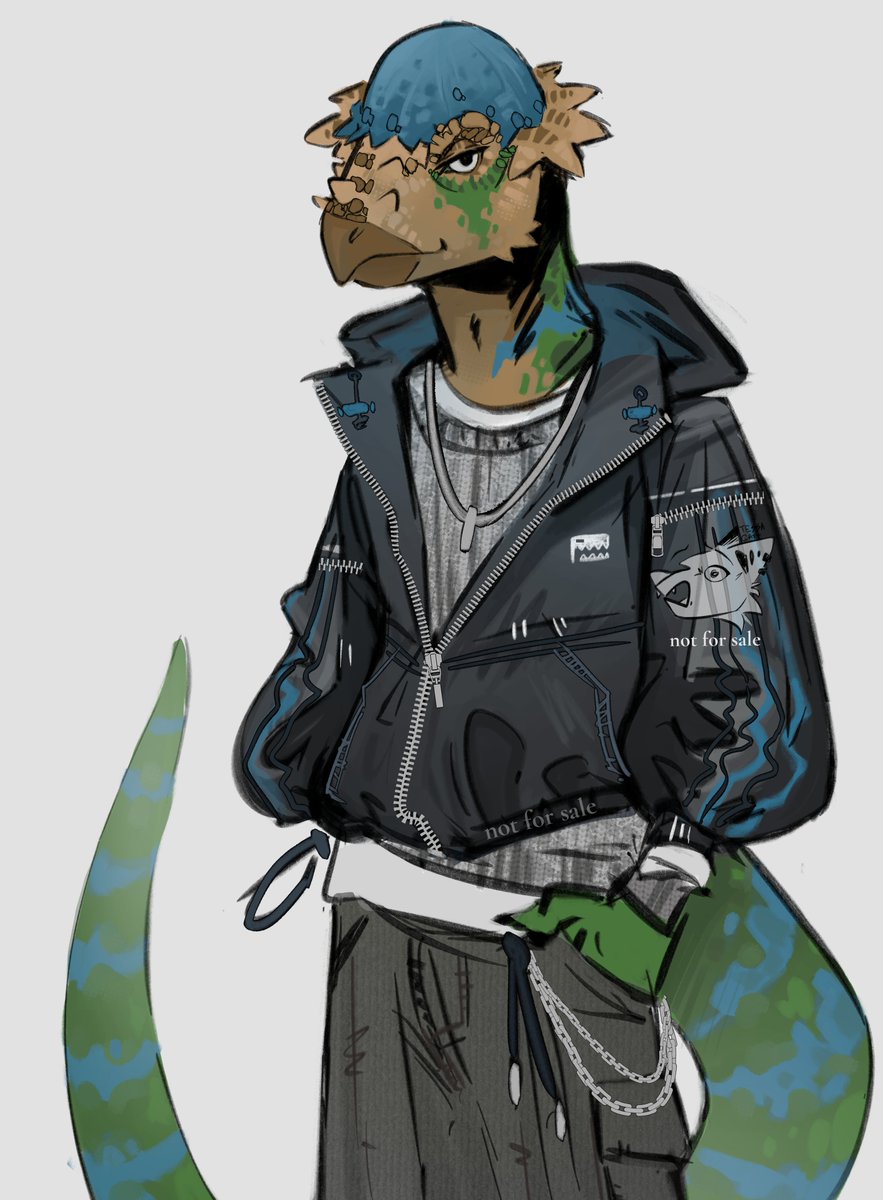 Tessa_Gaf's tweet photo. Outfit design for pachycephalosaurussssss https://t.co/8dbU2jTkWJ