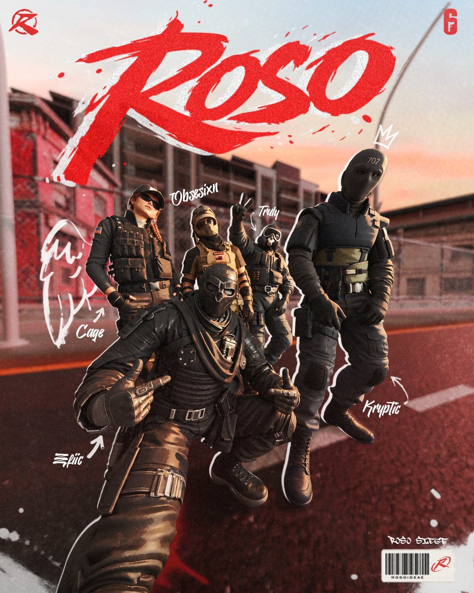 RosoideaeGG's tweet photo. ʙᴜɪʟᴛ ᴛᴏ ʟᴀꜱᴛ.

ɪɴᴛʀᴏᴅᴜᴄɪɴɢ ʀᴏꜱᴏ ʀᴀɪɴʙᴏᴡ ꜱɪx ꜱɪᴇɢᴇ:      

✘ @efiic_
✘ @bizzler6s
✘ @ObsesixnR6
✘ @Trulyfrdat
✘ @KrypticR6_

✘ @MeloCRVN (HC)  
✘ @Zel4Short (AC)

#ROSO // #BuiltToBloom https://t.co/5tFFBEszzL