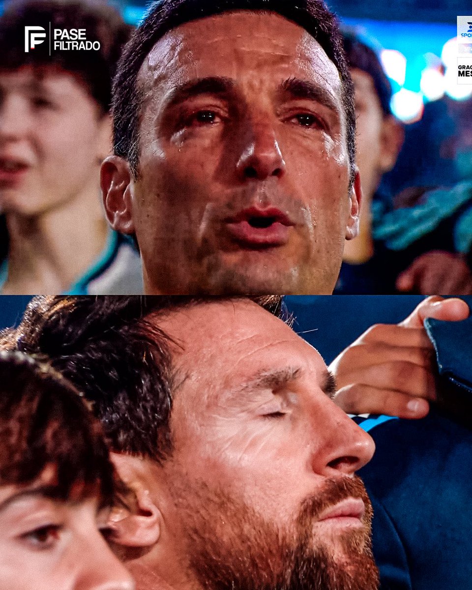 pasefiltradope's tweet photo. Las lágrimas de Messi y Scaloni en el himno nacional de Argentina. El último cántico previo de D10S. ♾️🇦🇷🥹 https://t.co/FZANmnyDbJ