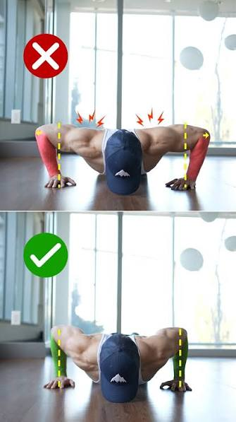 MrVAgrwl's tweet photo. Locked Elbows

Locking your elbows at the top of the movement is a mistake you might make as you fatigue and want a little rest. But this places too much stress on the joints and can lead to strain or injury. Always keep a slight bend in the elbows. If you are fatigued, it's time to take a rest before doing another set.