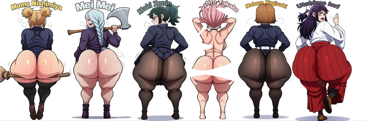 VarekReprobi's tweet photo. [este es un ass-chart que hice hace tiempo, talvez debería hacer más nwn]
{Ass chart -- jujutsu kaisen} https://t.co/JNeXdZI5sO