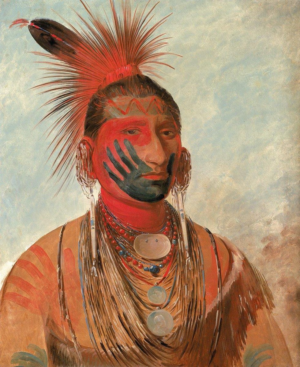 xPrinceJuba's tweet photo. Artist: George Catlin
 Date: 1796–1872
 Medium: Oil on canvas

George Catlin traveled across North America in the 1830s and 1840s, painting Native leaders, warriors, ceremonies, hunts, and everyday life. https://t.co/ed502GYxxx