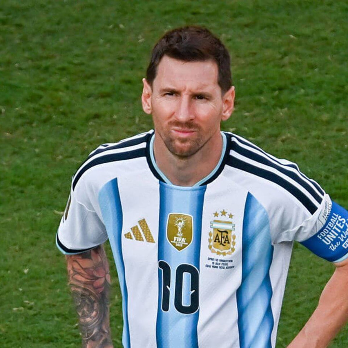 0xnn9's tweet photo. I still can’t believe Lionel Messi is retiring from his country today what a player 🤍 https://t.co/KtP7pyWHHF