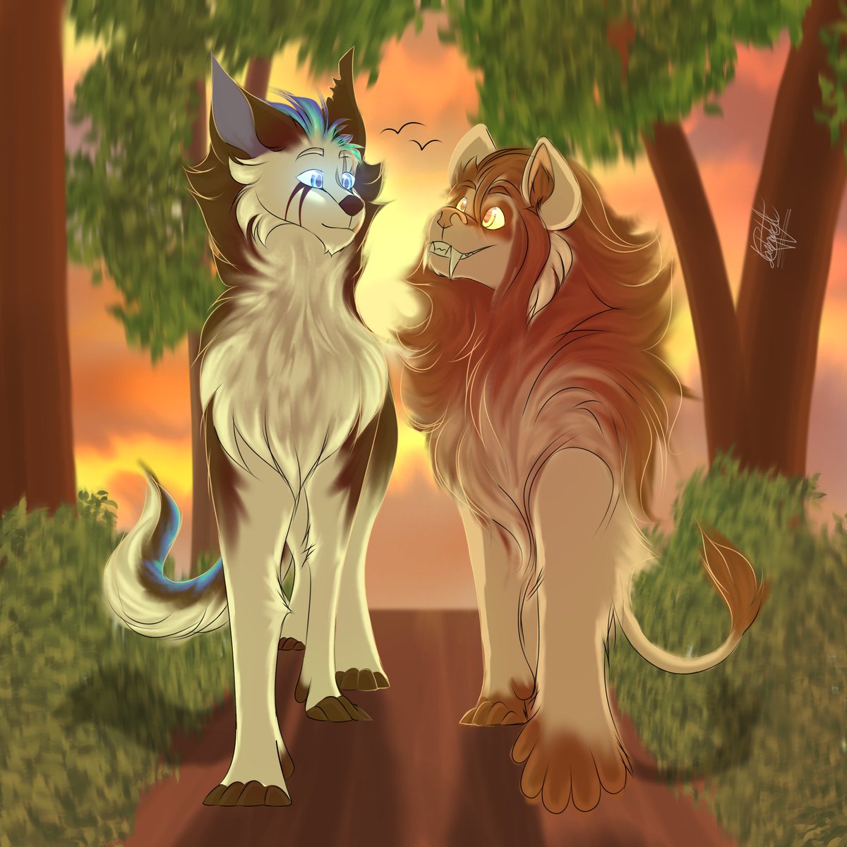 chantalltwolf's tweet photo. 🌷• Me and my friend!
I finished this drawing recently

#art #oc #fursona #ocart #digitalart https://t.co/tZf5RL4TOo