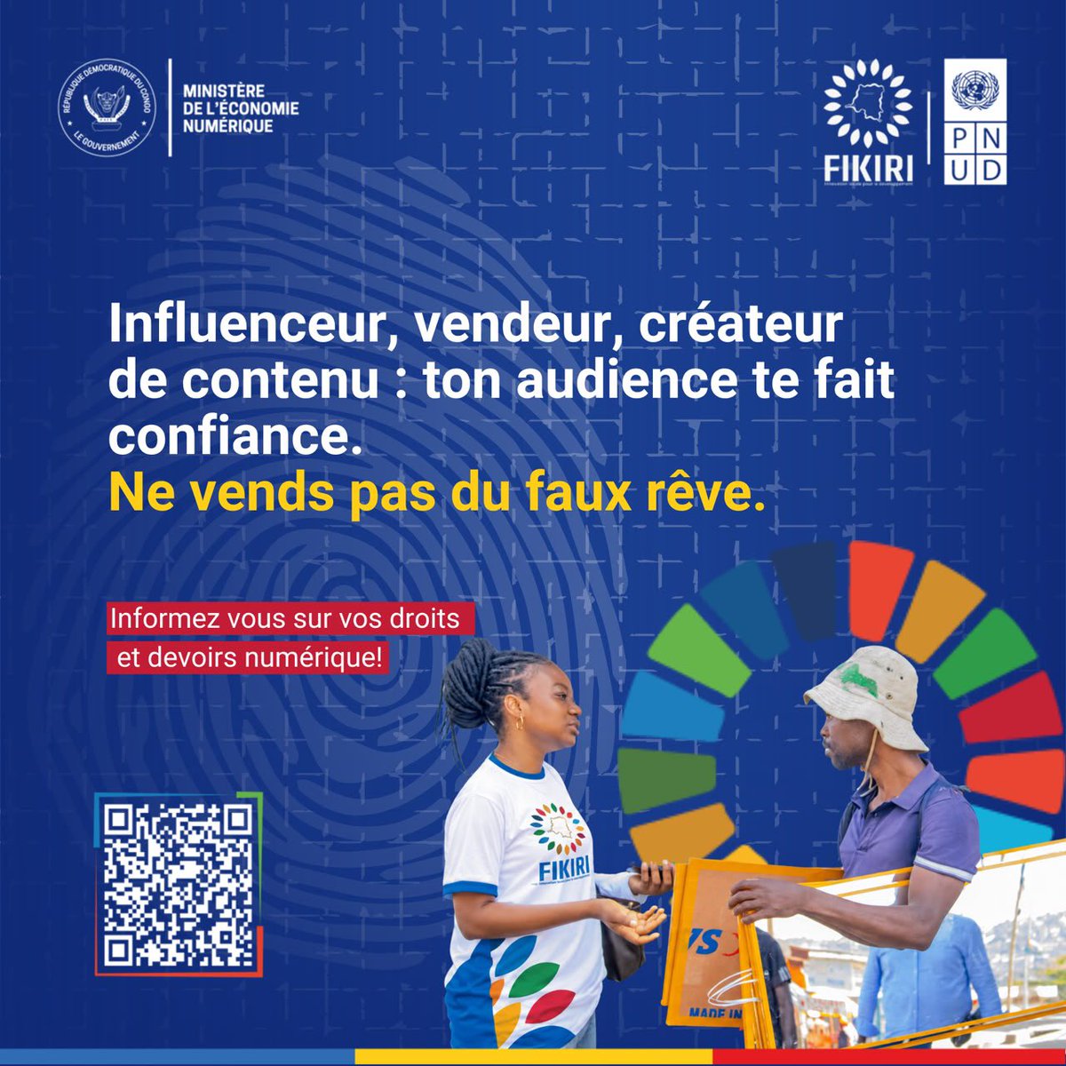 RenTUMSIFU's tweet photo. 📢 La publicité en ligne doit être honnête, claire et transparente.

Influenceurs, vendeurs ou créateurs de contenu, votre audience vous accorde sa confiance. 

@PNUDRDC
 @MinistreNumriq1 
#PublicitéResponsable #InfluenceResponsable
#CVCN2026 https://t.co/iwgHcfHKD3