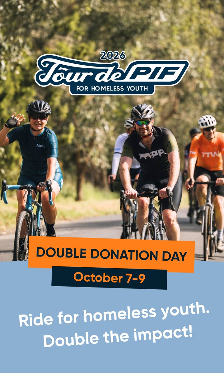 _LeeTurner's tweet photo. I am participating in the Tour de PIF on November 13. Youth homelessness affects 46,000 young Australians, so I'm helping to raise funds for homeless youth. Help me fundraise and reach my goal! #tourdepif https://t.co/Q8f6kCX3aw https://t.co/lN79QNUF4d