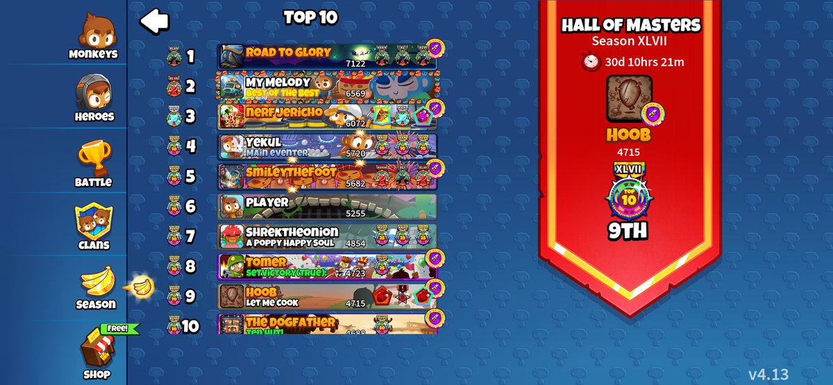 H0oboo's tweet photo. Nice little bloons grinding session today, mostly had fun dicking round with chat but hey I went like 15-1 today so it's all chill https://t.co/xxY9UmmPA1