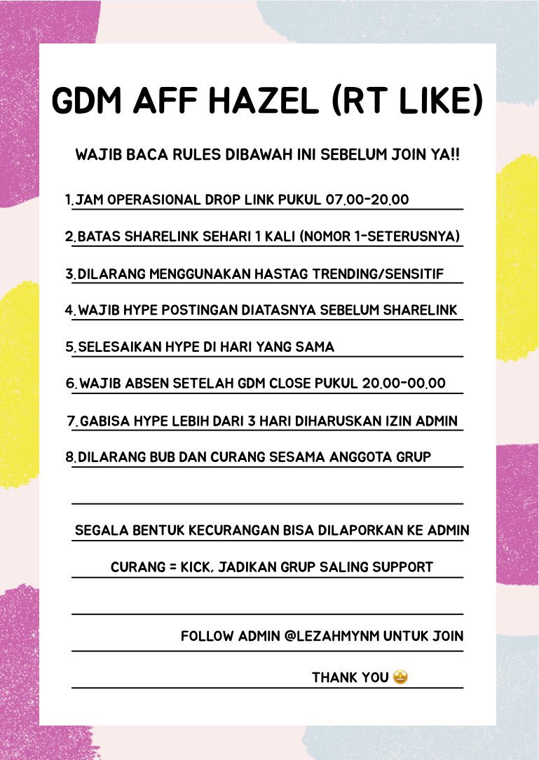 lezahmynm's tweet photo. 📍OPEN GDM AFFILIATE (RT LIKE) – ACTIVE MEMBERS ONLY

Buat yang mau join bisa ikutin syaratnya:

• Follow @lezahmynm 
• Folls min 100
• Open DM 
• RT/like tweet ini
• Rep mau join

#shopeeaffiliate #shopee #zonauangㅤ https://t.co/JQWK0jAX2c