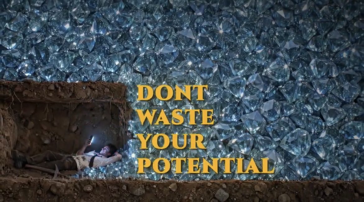 OnlyTicks's tweet photo. There is no greater crime to yourself than wasting your potential. 

You’re great. 

Now go prove it. https://t.co/r2PXx4ndd0