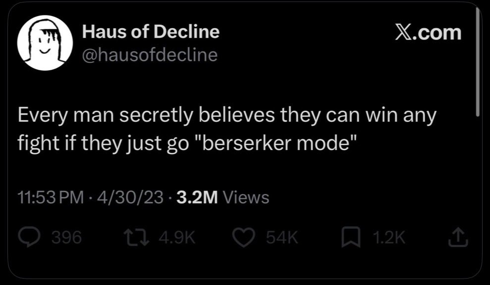 punished_tx's tweet photo. persistence hunting with go pills was always the strat that struck me as most viable tbh, not needing to sleep for 3ish days is insanely OP https://t.co/w2WvDjdJZh