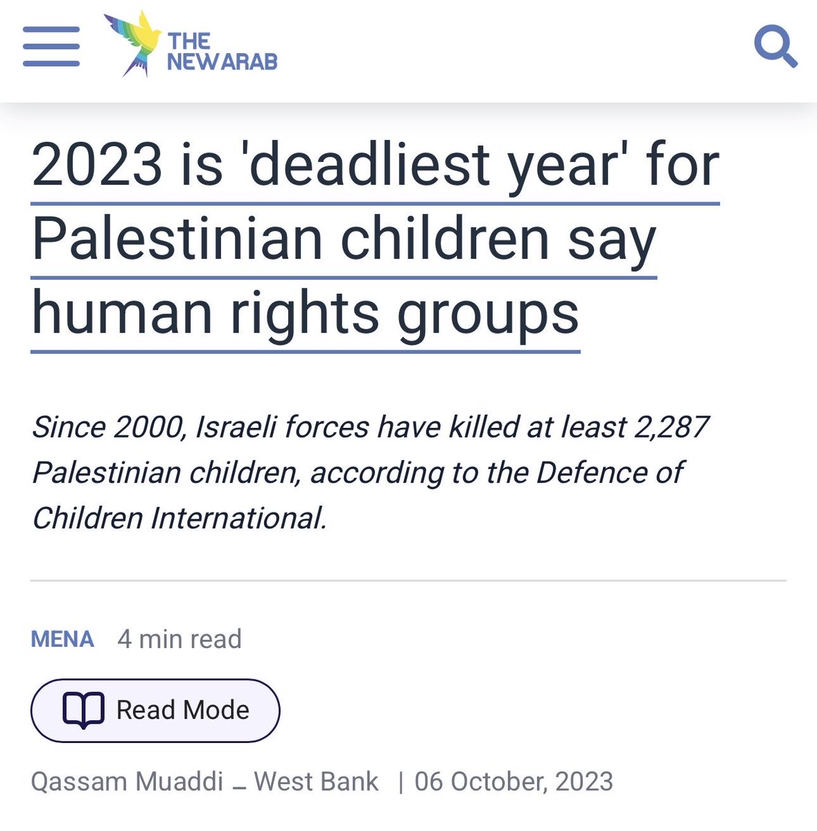 AssalRad's tweet photo. Here’s a headline from October 6, 2023. https://t.co/6SyXpT9mnu