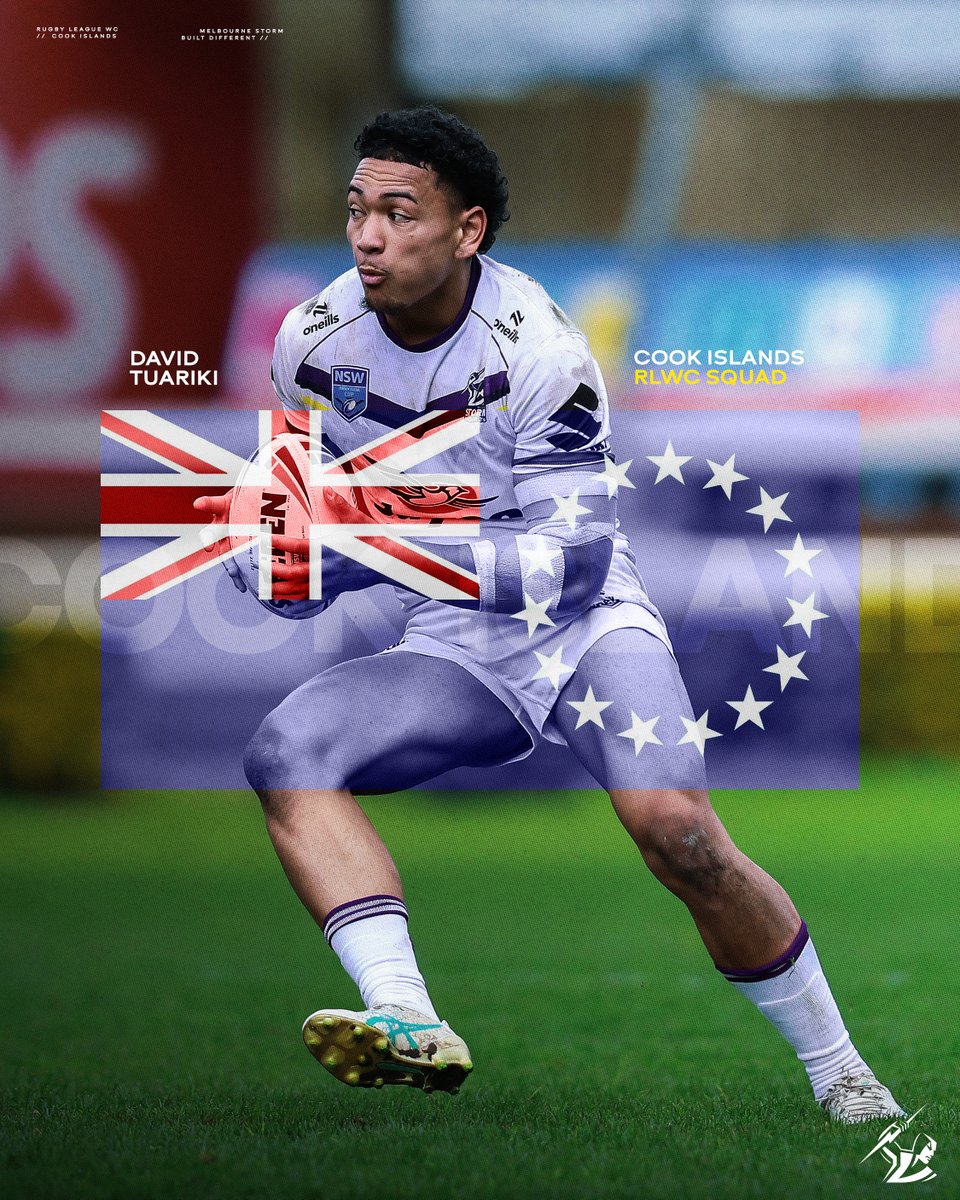 storm's tweet photo. Cook Islands call up 🇨🇰

Congratulations to Amare, Davvy, K-CI and David who have been selected for Cook Islands RLWC squad https://t.co/Tp85NwsMse