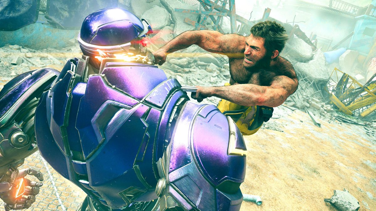 PS5Photography's tweet photo. Take a look at some of my photo mode shots of taking down Sentinels in #WolverinePS5 https://t.co/kaYMZF2qgG