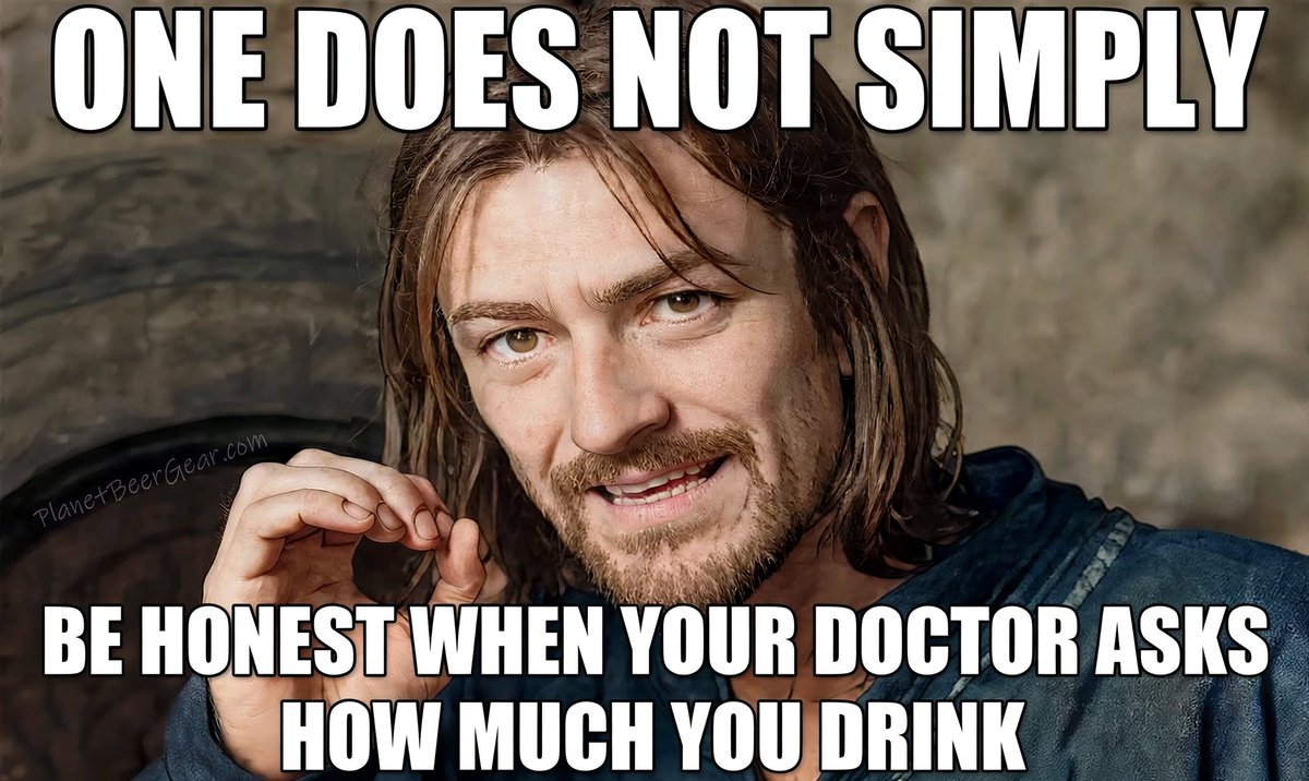 PLANETBEER1's tweet photo. Are you honest with your doctor about your drinking? 👨⚕️🍺🍺🍺🍺🍺🤔 #beer #WastedWednesday #doctor https://t.co/kBKsCaVgBs