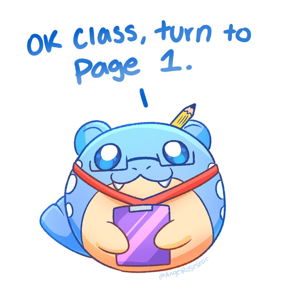 Angelrosestar's tweet photo. Spheal as a teacher! 

#spheal #pokemon #art https://t.co/nh7sxSkKHk